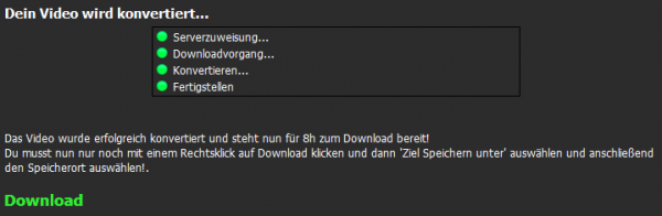 Abgeschlossener Download
